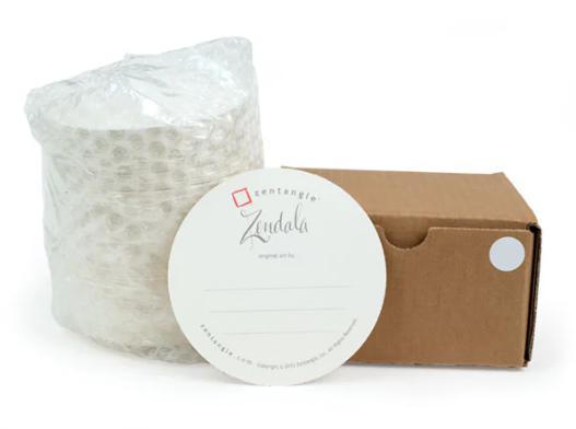 108 sheets of Zendala Paper Tiles, Blank White [CZT]