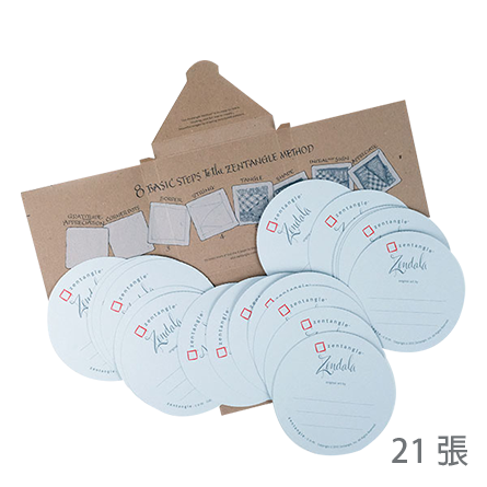 圓形紙磚灰色21張 紙盒裝 Zendala Paper Tiles Blank Gray