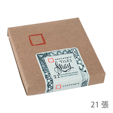 方形紙磚灰色21張 紙盒裝 Square Paper Tiles Gray