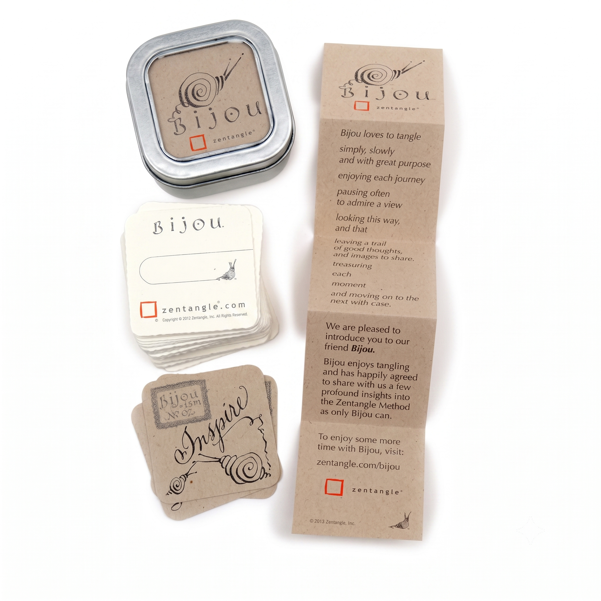 盒裝 Bijou 紙磚白色 Tinful of Bijou Paper Tiles White