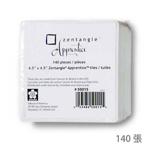 學習紙磚白色140張 Zentangle Apprentice Tiles White
