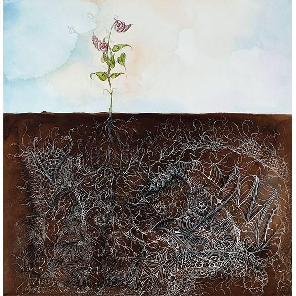 扎根與開花 藝術作品 Zentangle RootZ Fine Art Print