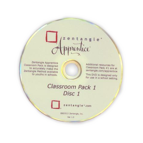 Beginner's Instructional DVD #1 - Sold separately (Zentangle Apprentice Classroom Pack #1 - White DVD Only) [CZT]