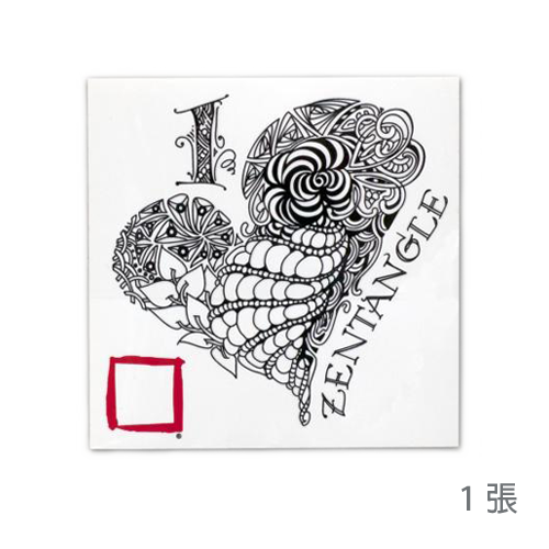 I Love Zentangle Decals 貼紙單張