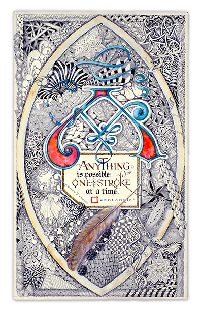 凡事都有可能 藝術作品 Anything Is Possible One Stroke At A Time ™ Print