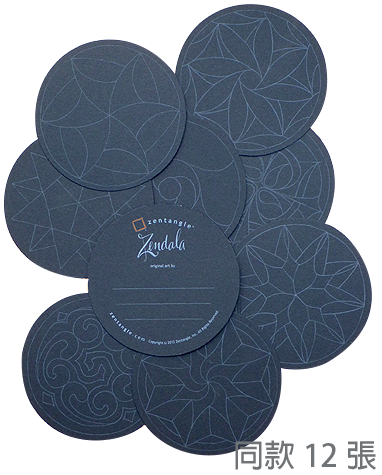 Same String Presence Zendala Paper Tiles Black [CZT]