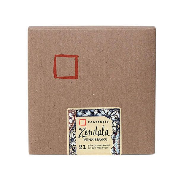 圓形紙磚茶色21張 紙盒裝 Zendala Paper Tiles Blank Renaissance