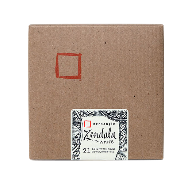Zendala Paper Tiles Blank White, 21 sheets per box (6 packs) [CZT]