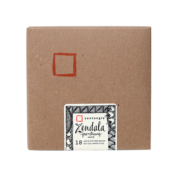 Zendala Paper Tiles Prestrung White (CZT) - Six Sets in a White Paper Box