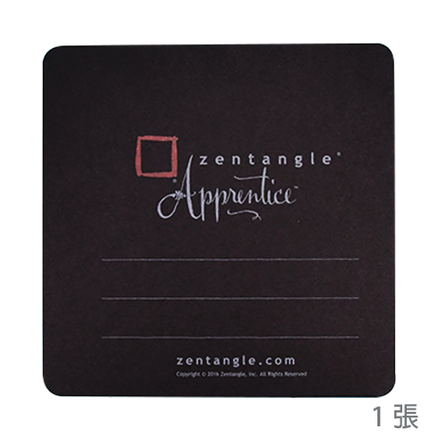 學習紙磚黑色單張 Zentangle Apprentice Tiles Black