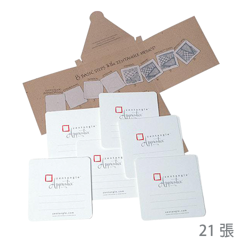 學習紙磚白色21張 紙盒裝 Zentangle Apprentice Tiles White