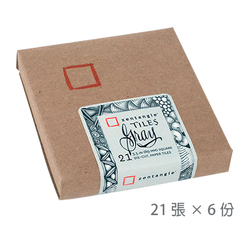 方形紙磚灰色21張 紙盒裝 六份 Square Paper Tiles Gray [CZT]