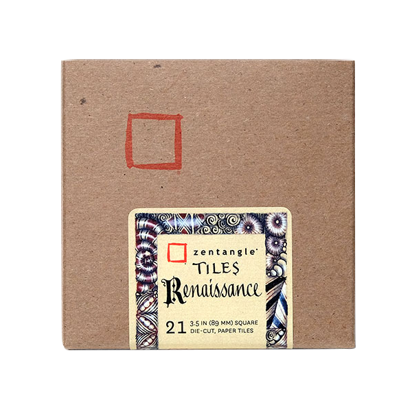 方形紙磚茶色21張 紙盒裝 六份 Square Paper Tiles Renaissance [CZT]