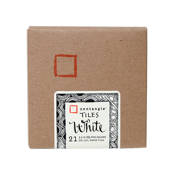 方形紙磚白色21張 紙盒裝 六份 Square Paper Tiles White [CZT]