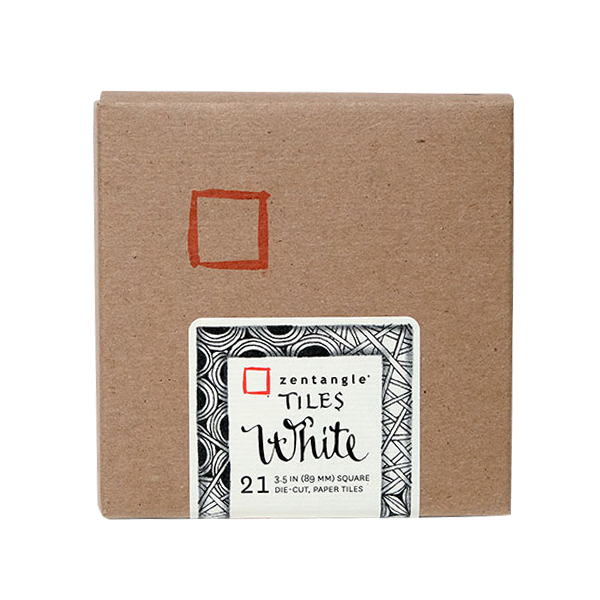 方形紙磚白色21張 紙盒裝 Square Paper Tiles White